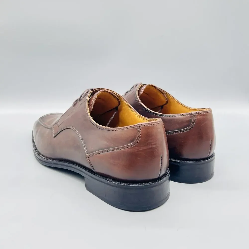 Cole Haan Shoes Mens 11 Brown Leather Derby Oxford Dress Square Toe Classic
